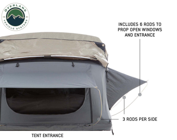 18149936 OVS Nomadic 4 - Dark Gray Soft Shell Roof Top Tent