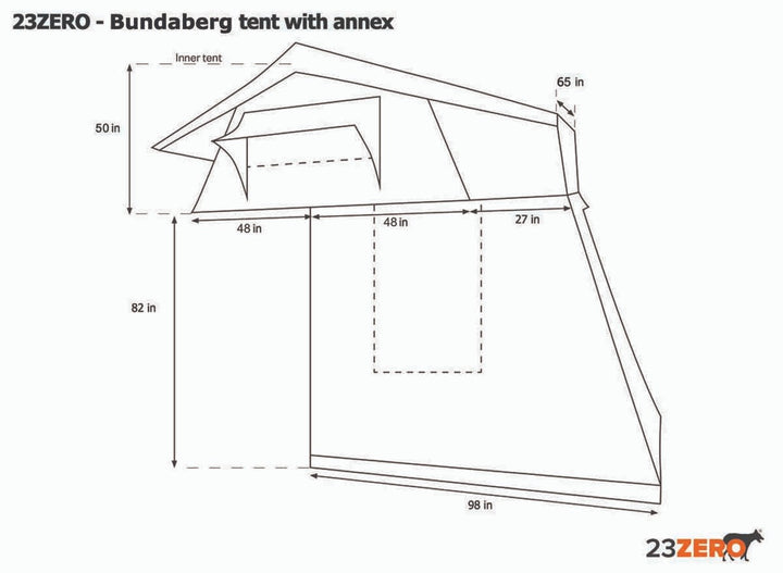 23 Zero Walkabout™ 62 - Quick Set-up Classic Soft shell Roof top tent