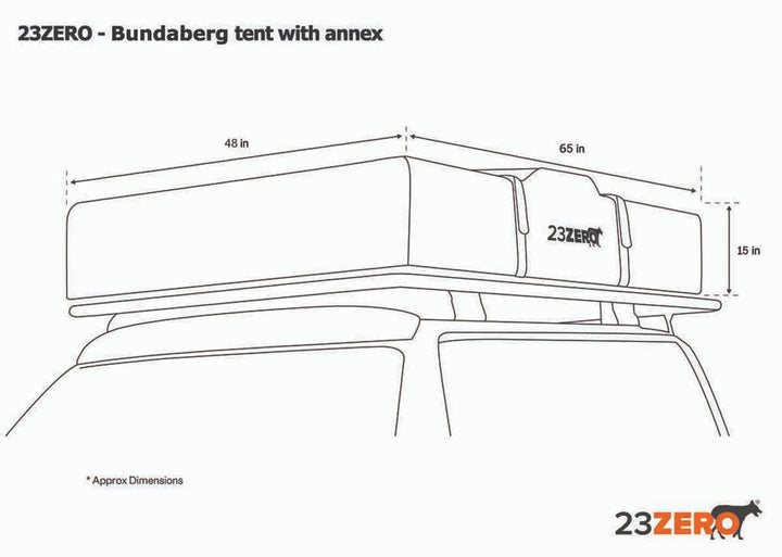 23 Zero Walkabout™ 62 - Quick Set-up Classic Soft shell Roof top tent