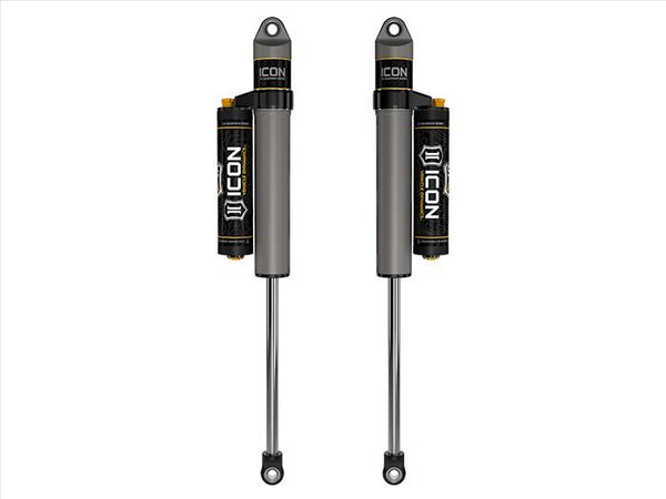 ICON 1999-2024 Ford F-250/F-350/F-450 Super Duty, 0-3” Lift, Rear, V.S. 2.5 Aluminum Series Shocks, Piggyback Reservoir w/ CDCV, Pair