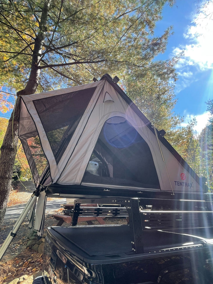 Tentrax Hard Shell Wedge Shape Black / Grey Roof Top Tent