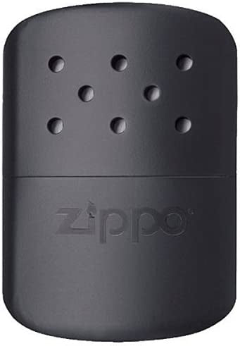 Zippo Black Polished Refillable Hand Warmer w/ Pouch - Set of 4