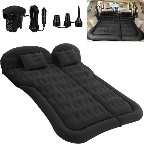 SAYGOGO SUV Air Mattress Camping Bed Cushion Pillow - Inflatable Thickened Car Air Bed with Air Pump Portable Sleeping Pad