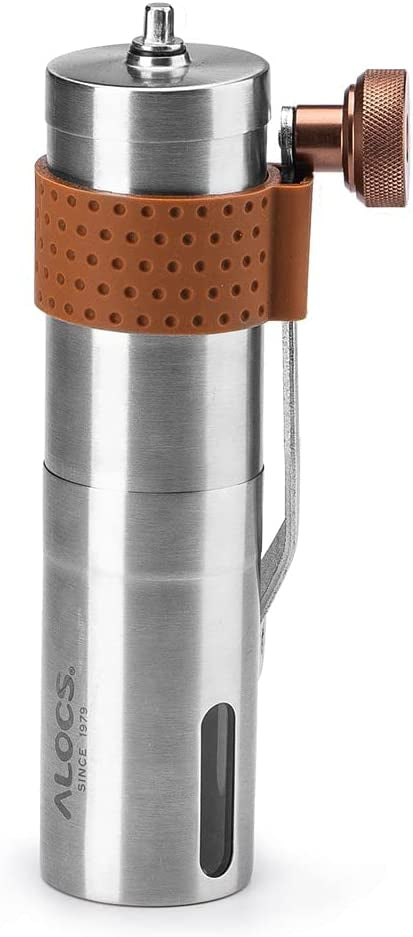 Alocs Stainless Steel Manual Coffee Grinder with Adjustable Setting