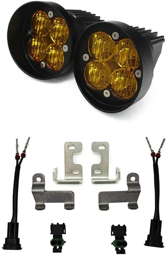 Baja Designs 4Runner 2010+ Squadron SAE Amber FPK Pair LED Auxiliary Fog Light Kit