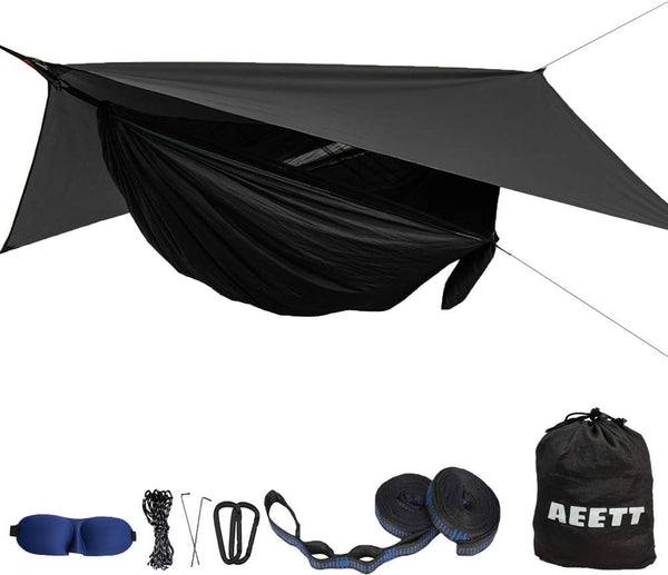 Aeett Camping Hammock Tent with Mosquito Net and Rain Fly