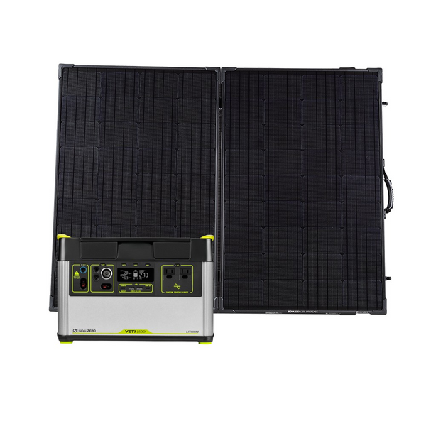 Yeti1500X + Boulder200 BC Solar Generator