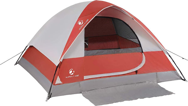 Alpha Camp 3/4 Person Waterproof Camping Dome Tent with Carry Bag