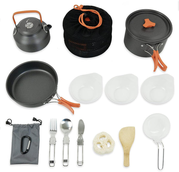 Camping Rockers Non-Stick Aluminum Camping Cookware Mess Kit