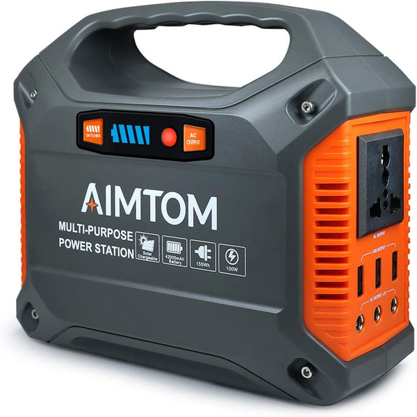 AIMTOM Power Station Emergency Backup Power Supply with Flashlights - 42000mAh 155Wh