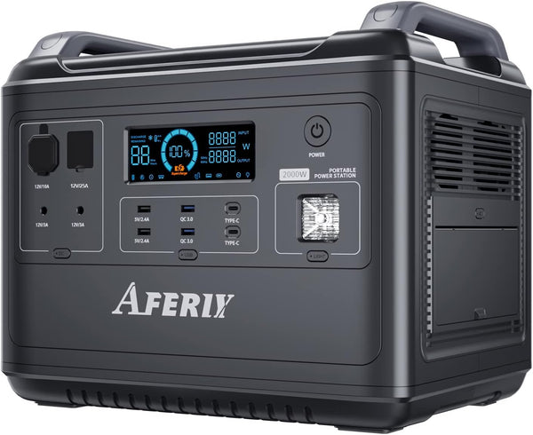 Aferiy Portable Solar Generator Power Station - 2000W (4000Wmax)