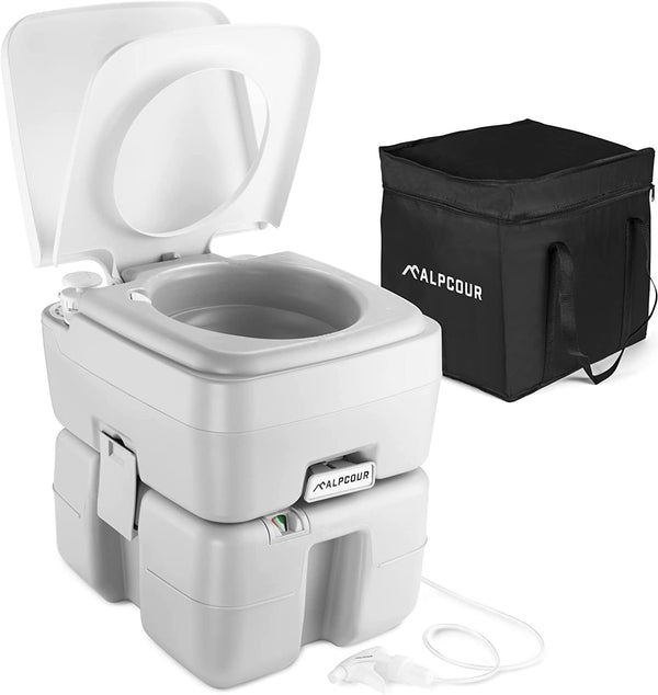 Alpcour Portable &amp; Compact Indoor &amp; Outdoor Commode w/Travel Bag