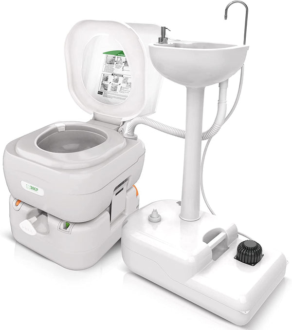 3BEP Portable Sink and Toilet Combo for Camping