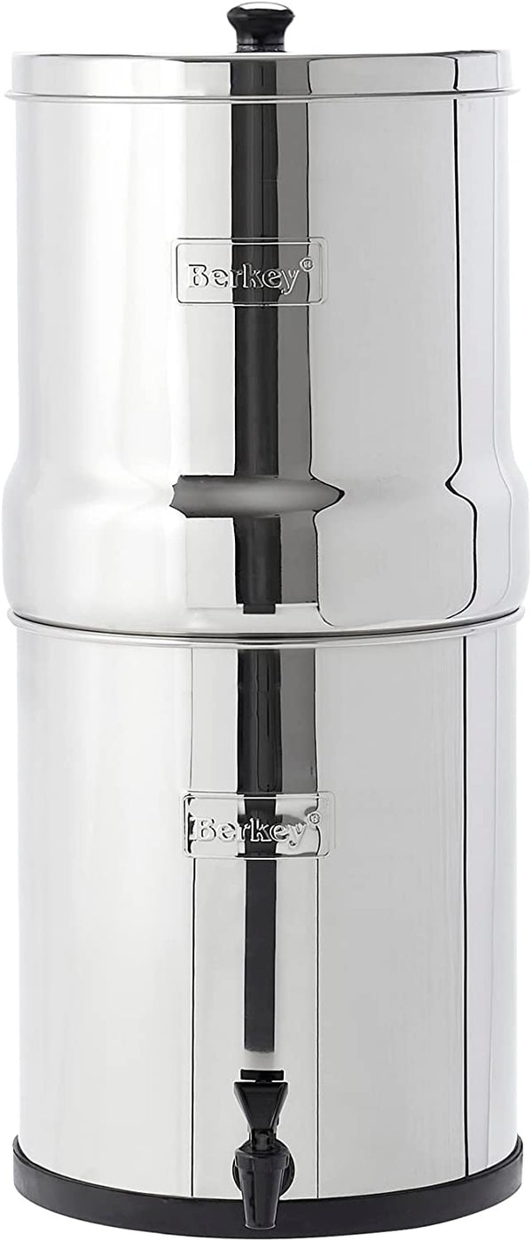 Big Berkey Gravity-Fed Water Filter with 2 Black Berkey Elements Provides Clean, Refreshing Water at Home, Camping, RVing,