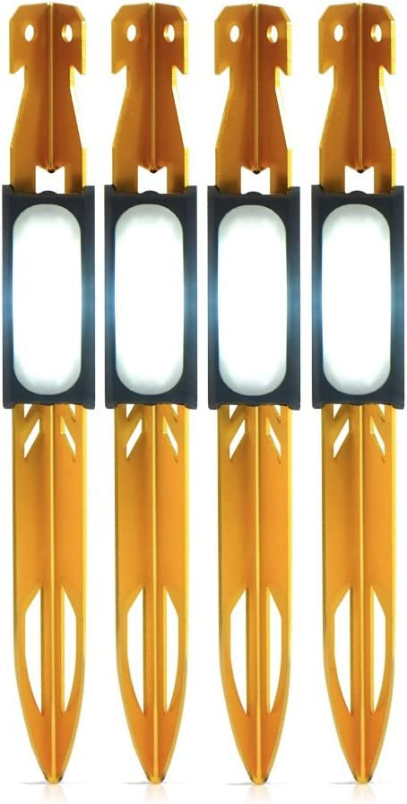 UCO StakeLight - Illuminated Tent Stakes with LED Light and Emergency Strobe