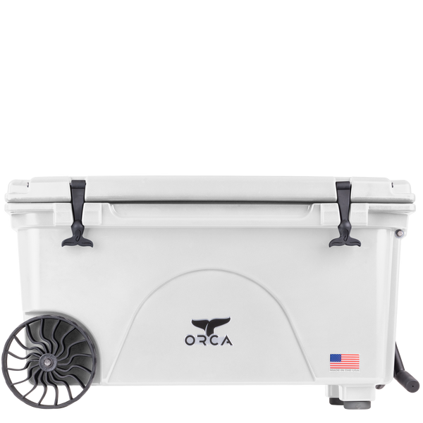 65 Quart Wheeled Cooler White