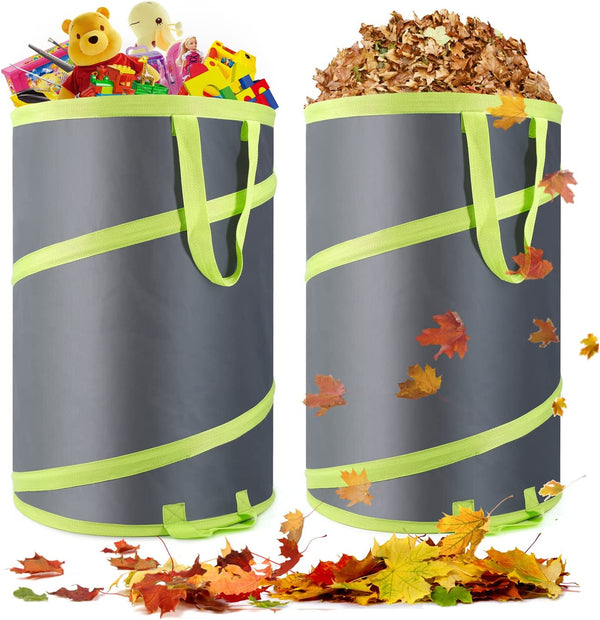 Altdorff Resuable Leaf Bag 2 Pack, Collapsible Trash Can for Camping, Garden Waste Bag Pop Up , 120L Large Yard Waste Container