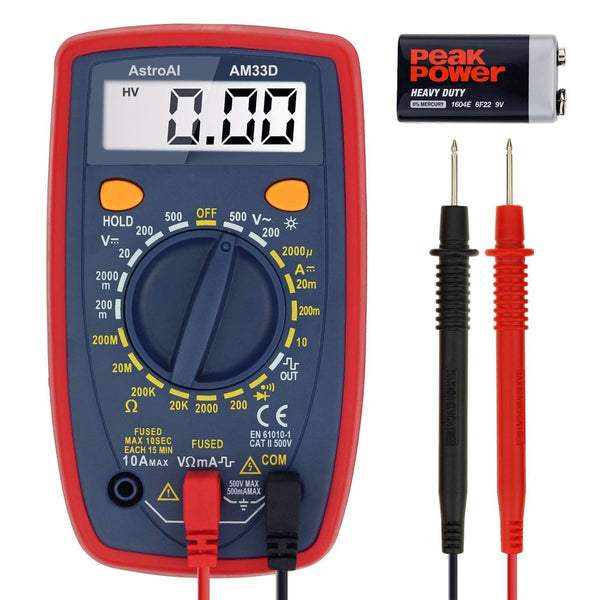 AstroAI 2000 Counts Digital Multimeter with DC AC Voltmeter and Ohm Volt Amp Tester