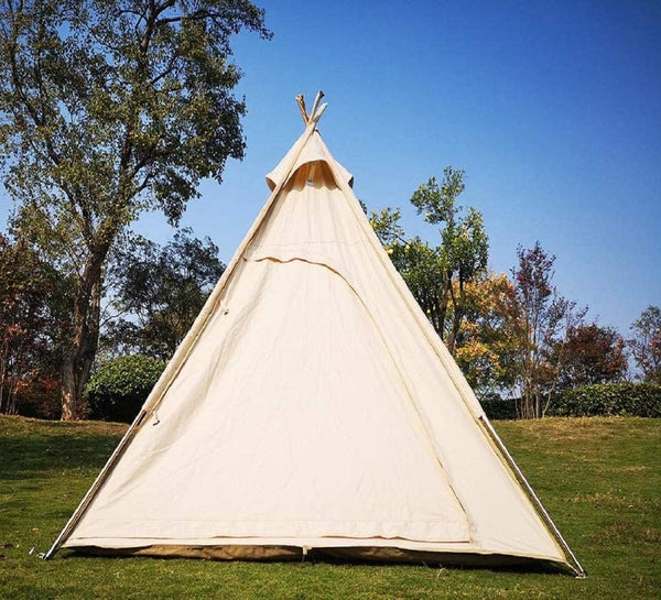 Been Younger 2-3 Person 3 Seasons Bell Teepee Tent with Double Door Spire