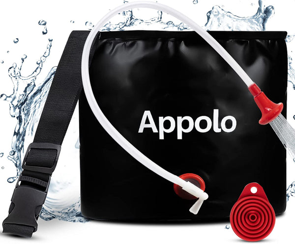 Appolo Portable Solar Camping Shower Bag with Removable Hose