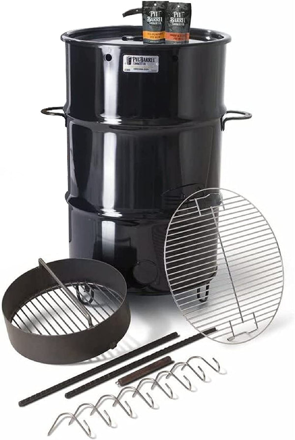 Pit Barrel 18.5″ Classic Pit Barrel Cooker Package with Porcelain Coated Steel BBQ Grill