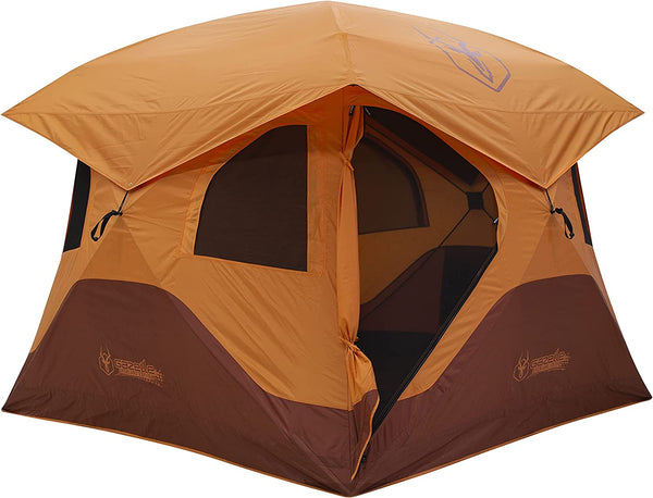 Gazelle T4 Overland Edition GT401SS Pop-Up Portable Camping Hub Tent, Easy Instant Set up in 90 Seconds, Sunset/Sedona Orange,