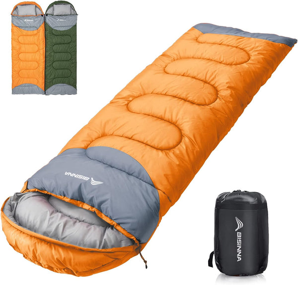 Bisinna 0 Degree Winter Sleeping Bag for Adults with Pillow Compression Sack