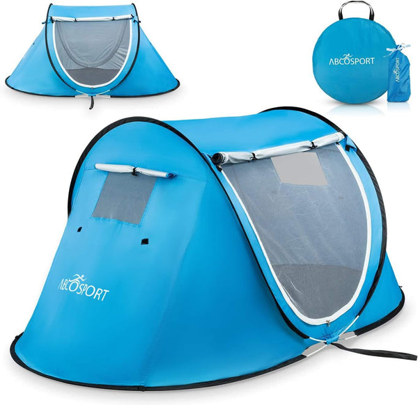 Abco Tech Pop-up Tent and Automatic Instant Portable Cabana Beach Camping Tent with Carrying Bag