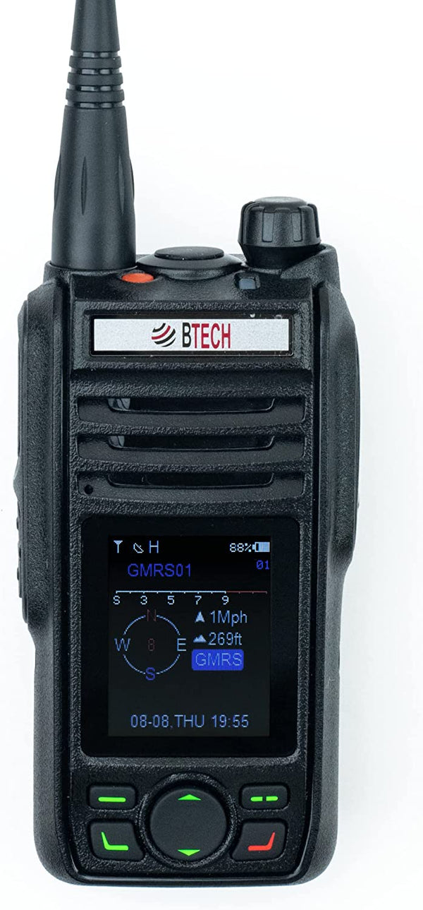 Btech GMRS-PRO IP67 Waterproof GMRS Two-Way Radio with Bluetooth &amp; GPS