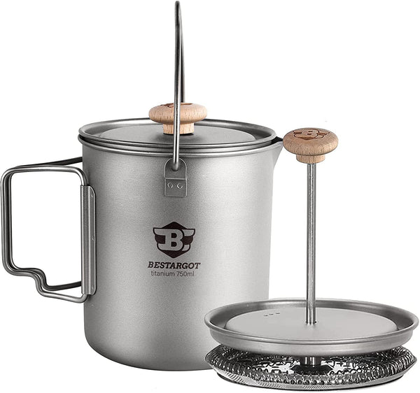 Bestargot Camping Titanium French Press Coffee Maker