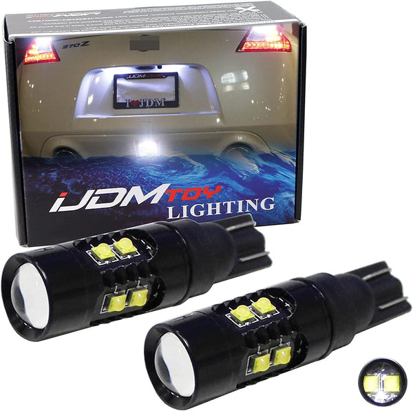 iJDMTOY Extremely Bright 50W CREE High Power 906 912 921 T10 LED Back Up Reverse Lights, Parking Lights