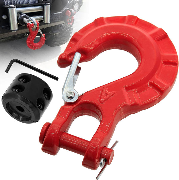 Diyiiron Heavy Duty Winch Hook Safety Steel Latch Winch Hook