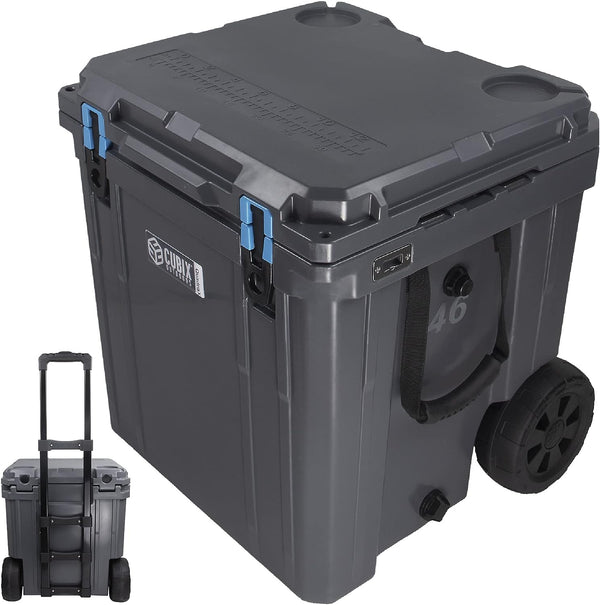 Cubix QuadraX Wheeled Rotomolded Portable Hard Cooler - 46 Quarts Capacity