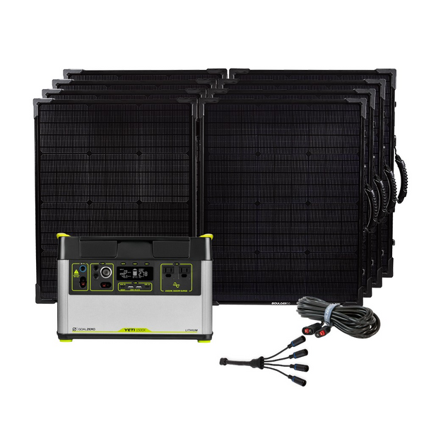 Yeti1500X + (4) Boulder100 BC Solar Generator