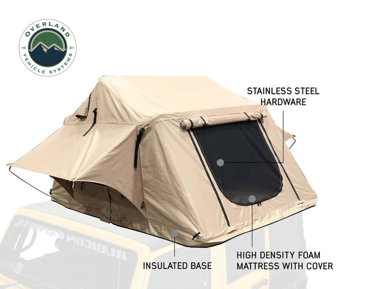 8119933 OVS TMBK - S0ft Shell Roof Top Tent with Green Rain Fly