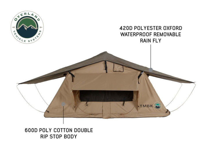 8119933 OVS TMBK - S0ft Shell Roof Top Tent with Green Rain Fly