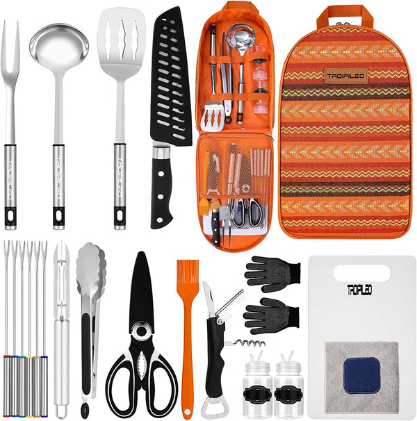 Camp Kitchen Backpacking Stainless Steel Cooking Utensil Set