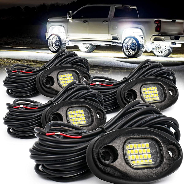 ALIGZ 4 Pods 6000K White Rock Light Kit - Jeep Compatible