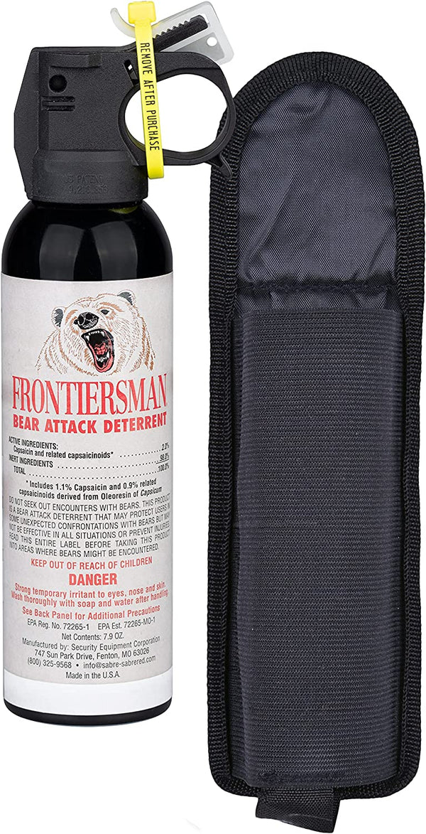 SABRE Frontiersman Bear Spray Powerful 30 ft. Range Bear Deterrent - O7.9 oz.