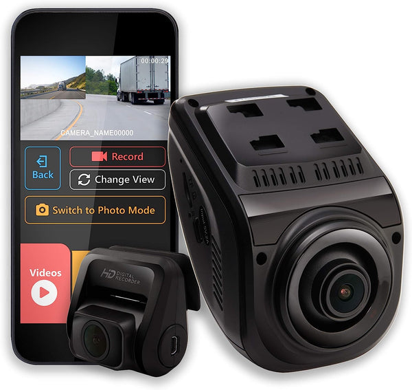 Rexing V1P 3rd Generation Dual 1080p Full HD Front and Rear 170 Degree Wide Angle Wi-Fi Car Dash Cam