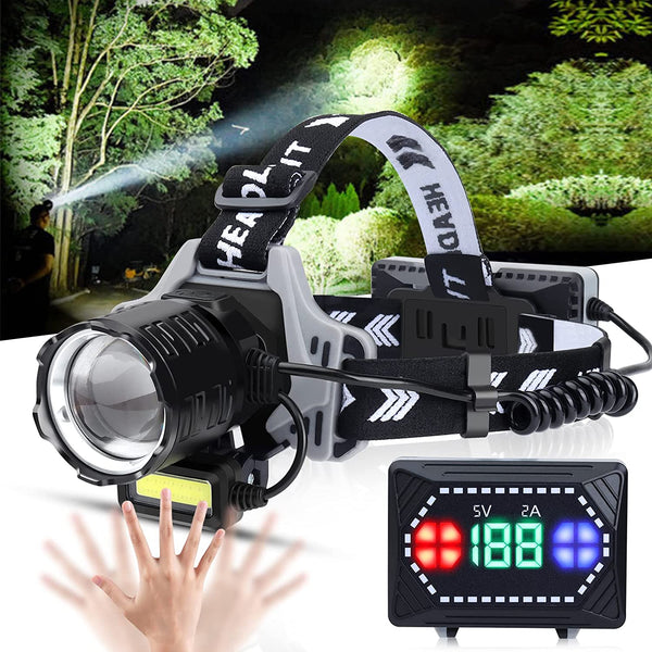 Bud K Rechargeable Waterproof LED Headlamp - 120000 Lumens