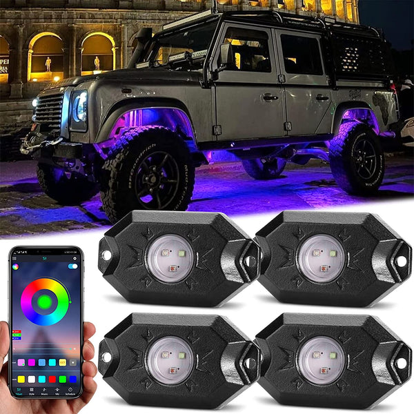 YCHOW-TECH 4 Pod RGB Rock Light Kit - ATV / UTV / Truck Ready