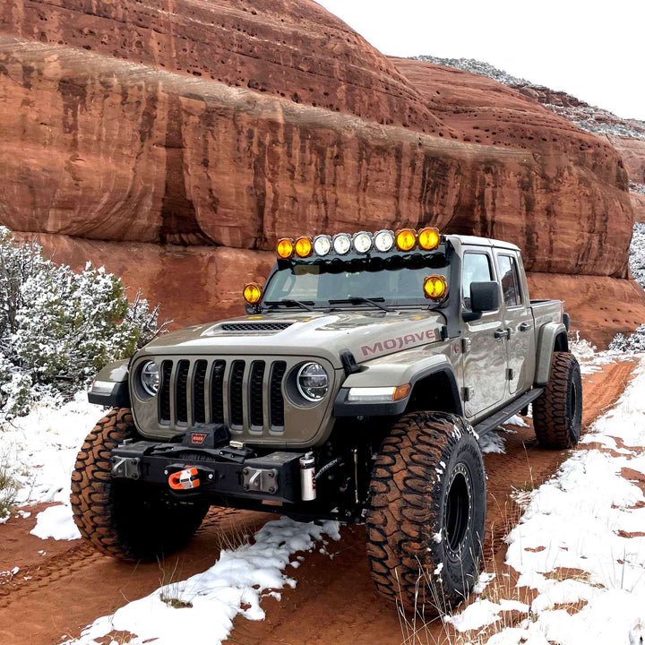 21+ Jeep Wrangler 392 / Gladiator Mojave - 50" Curved LED Light Bar Kit - KC Gravity Pro6