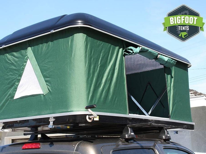 Big Foot Explorer Green Hard Shell Box Popup Roof Top Tent