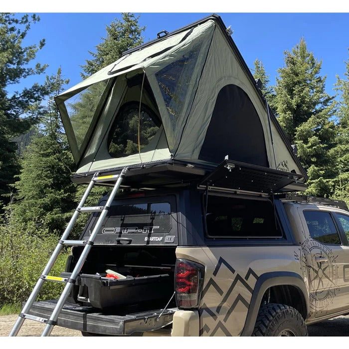 Cap-it Evergreen Wedge Hard Shell Roof Top Tent with Cargo Rails