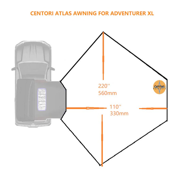 Centori Adventurer Large 3-5 Person Fold Out Roof Top Tent