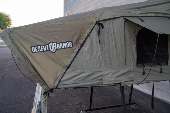 Desert Armor Soldier V2 - Fast Set-up Sleek Style Hard Shell Roof Top Tent