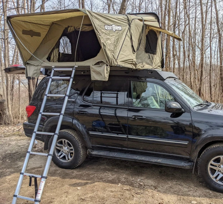 Desert Armor Soldier XL V1 - Fast Set-up Sleek Style Hard Shell Roof Top Tent