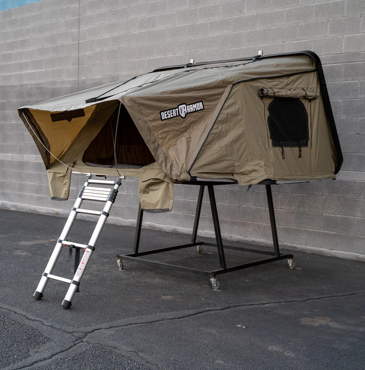 Desert Armor Soldier XL V1 - Fast Set-up Sleek Style Hard Shell Roof Top Tent