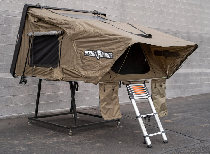 Desert Armor Tank XL - Fast Set-up Sleek Style Hard Shell Roof Top Tent